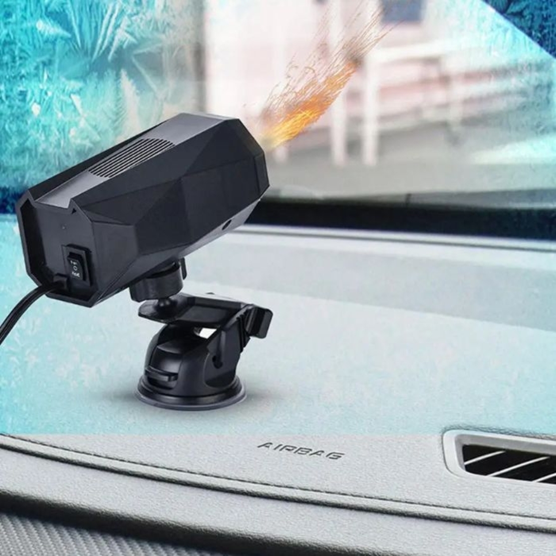 Автомобилна печка и вентилатор 12V, 150W – Духалка за кола с въртяща стойка 360°