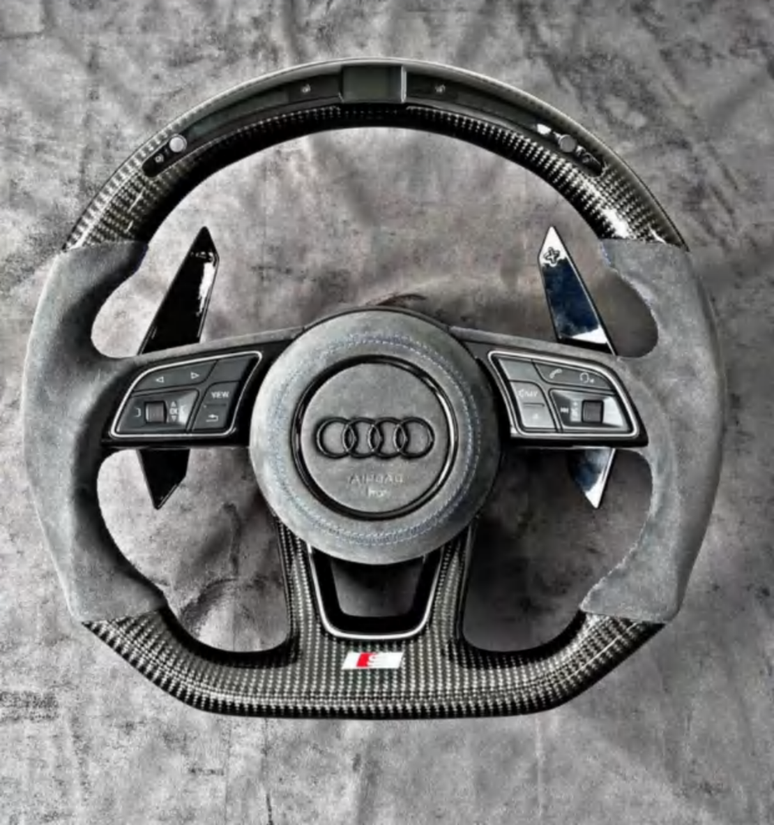 Audi RS/S-Line спортен волан – A3, A4, A5, Q5, Q7, Q8, TT (2019–2024)