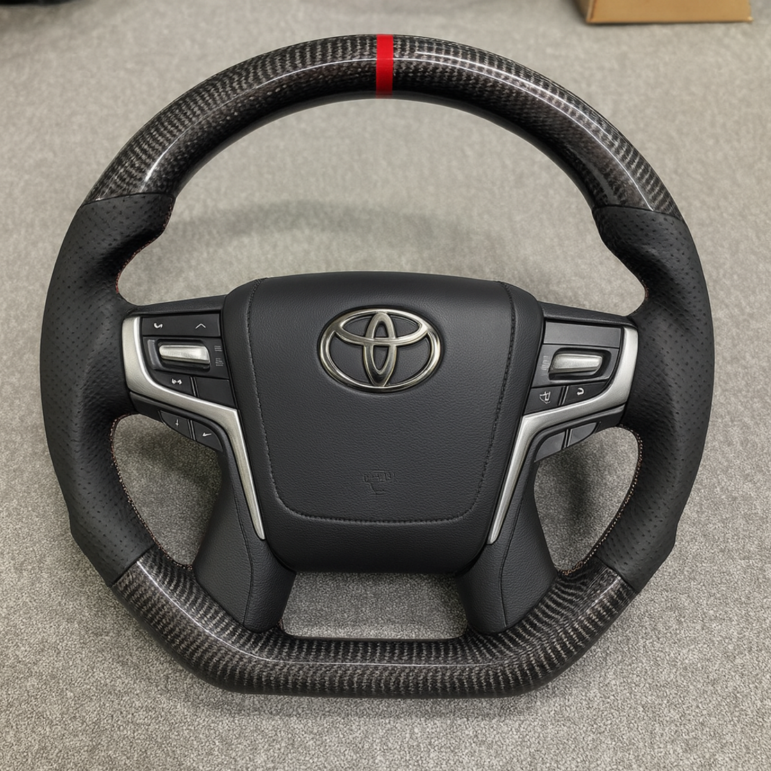 Toyota спортен карбонов волан с червен маркер