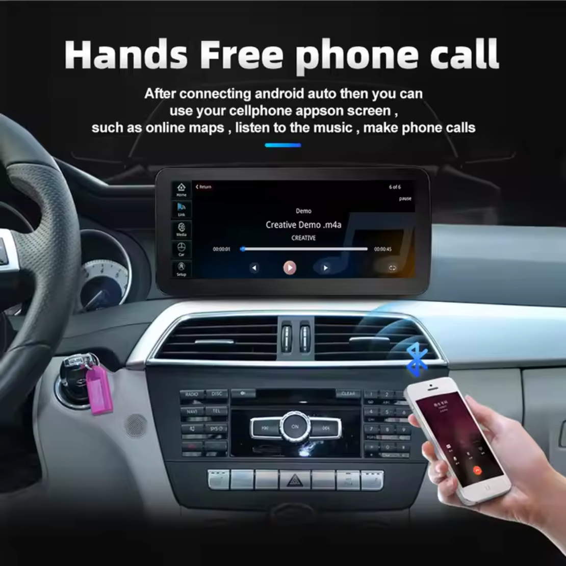 Дисплей за Mercedes C W204 ,W205 /W447 с безжичен CarPlay/Android Auto