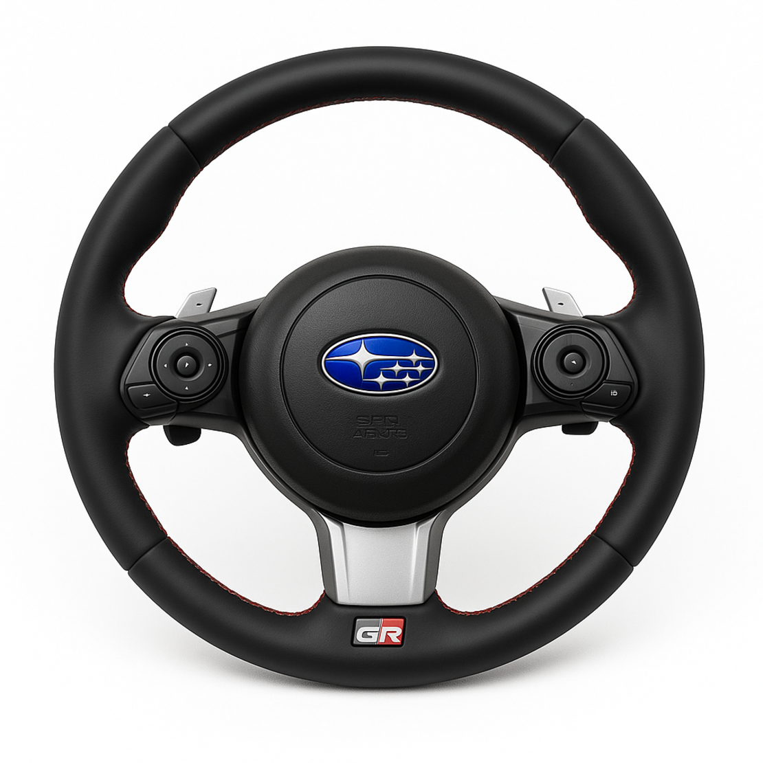 Subaru GR спортен волан кожа червени шевове BRZ WRX