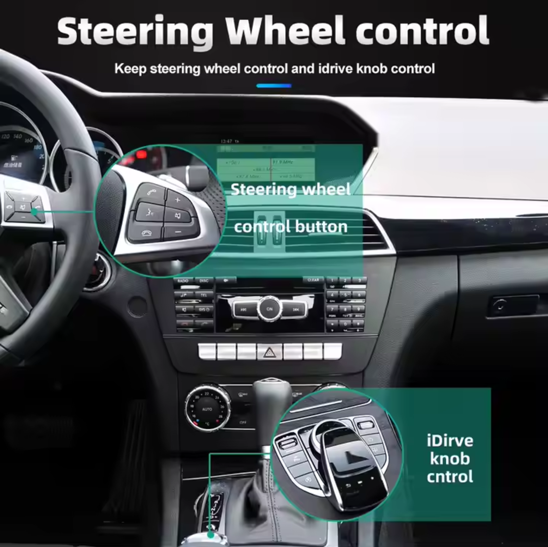 Дисплей за Mercedes C W204 ,W205 /W447 с безжичен CarPlay/Android Auto