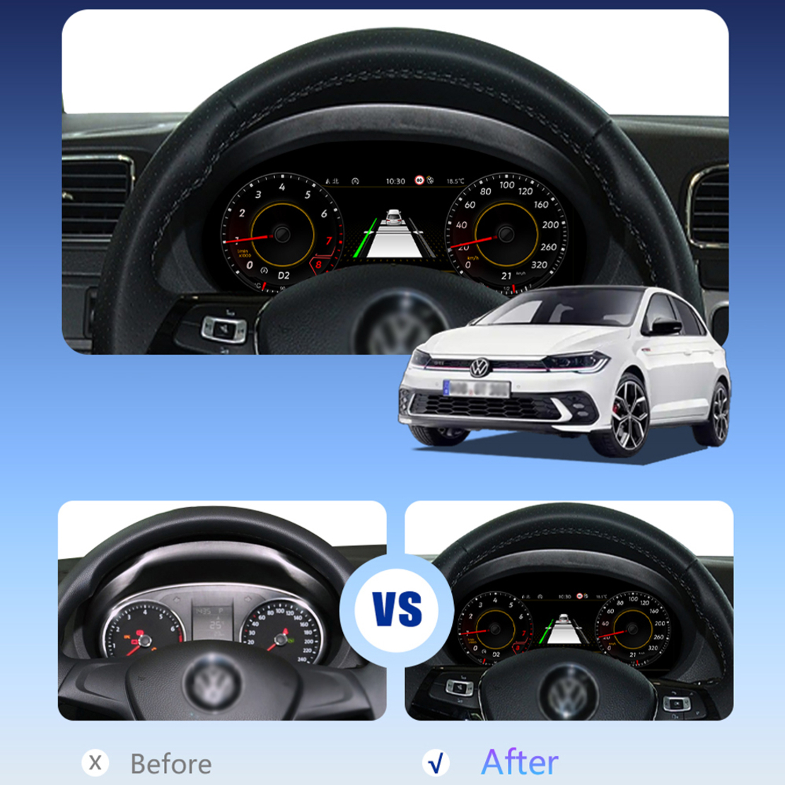 Дигитален километраж за VW Caddy / Touran (2003–2020) | 10.25'' LCD