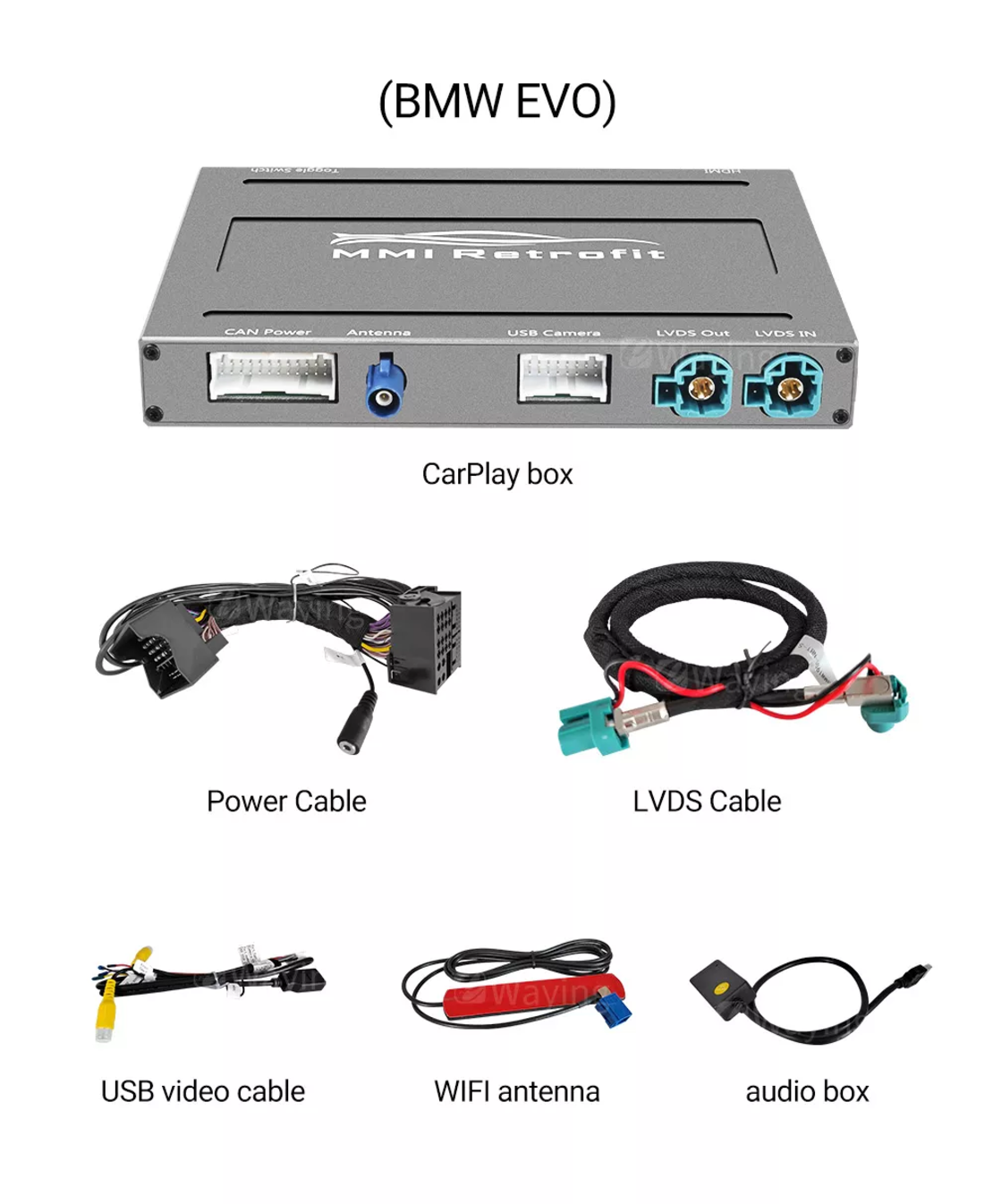 BMW I3/I01/I8, 2017-2019 EVO SYSTEM Безжичен Apple Carplay Android Auto MMI BOX