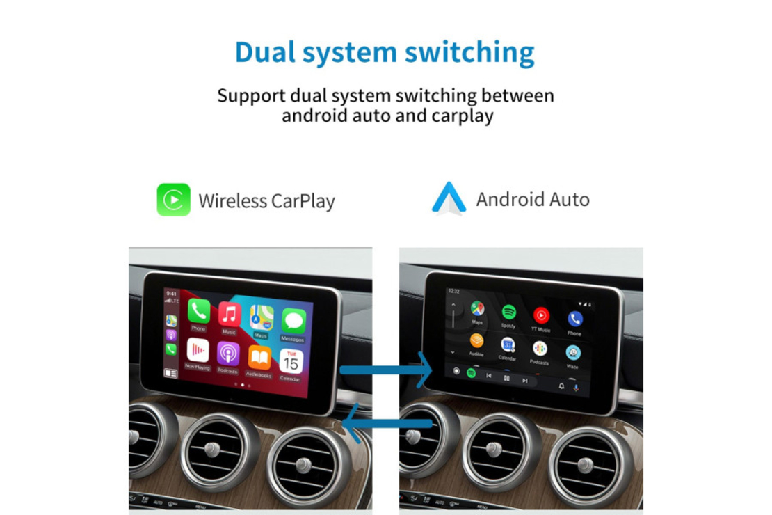 MERCEDES BENZ NTG 4.5/5.0 Безжичен Apple Carplay Android Auto MMI BOX