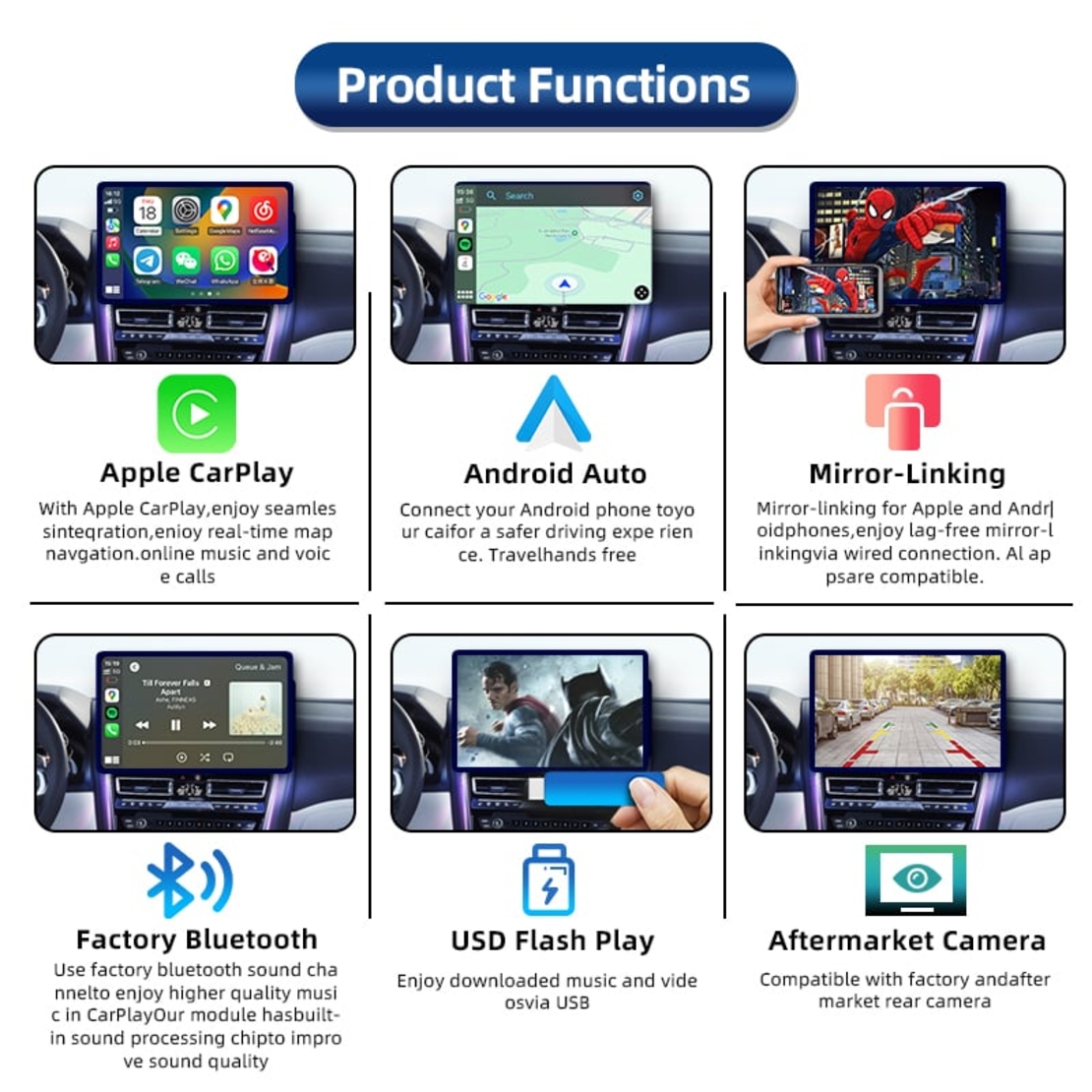 CarPlay / Android Auto модул за Audi A3 (MIB/MIB2, 2013–2024)