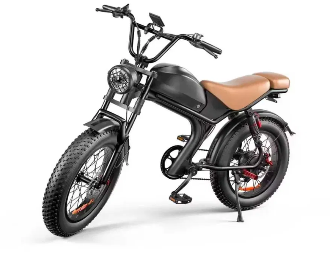 Electric bicycle Electric C93, 48V, 1000W, 20Ah, brown color