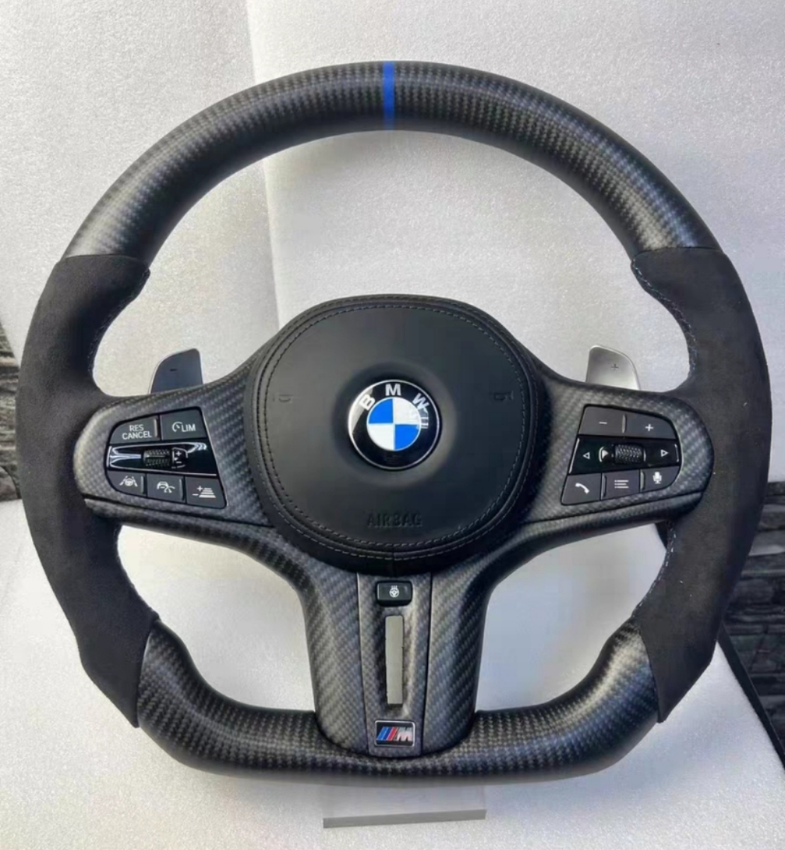 BMW M Performance Carbon/Alcantara волан с M лента – G серия