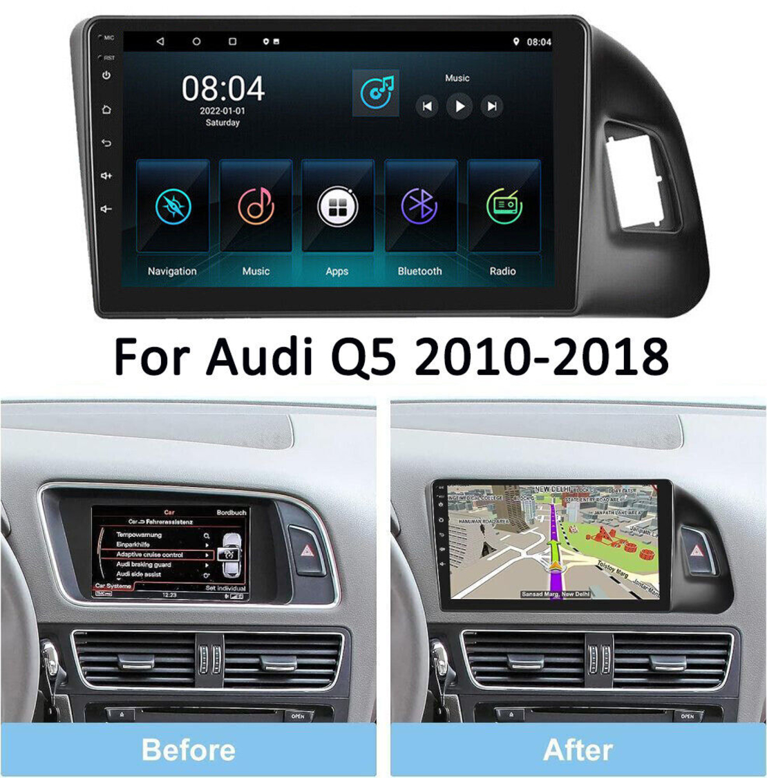 Audi Q5 2009 -2017 Android 13 Mултимедия/Навигация
