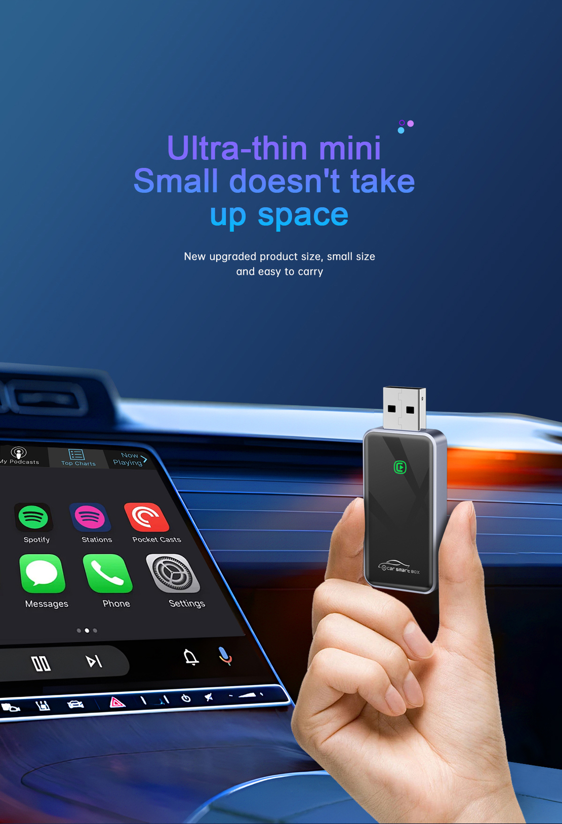 Безжичен Android Auto и Apple Carplay Usb Adapter