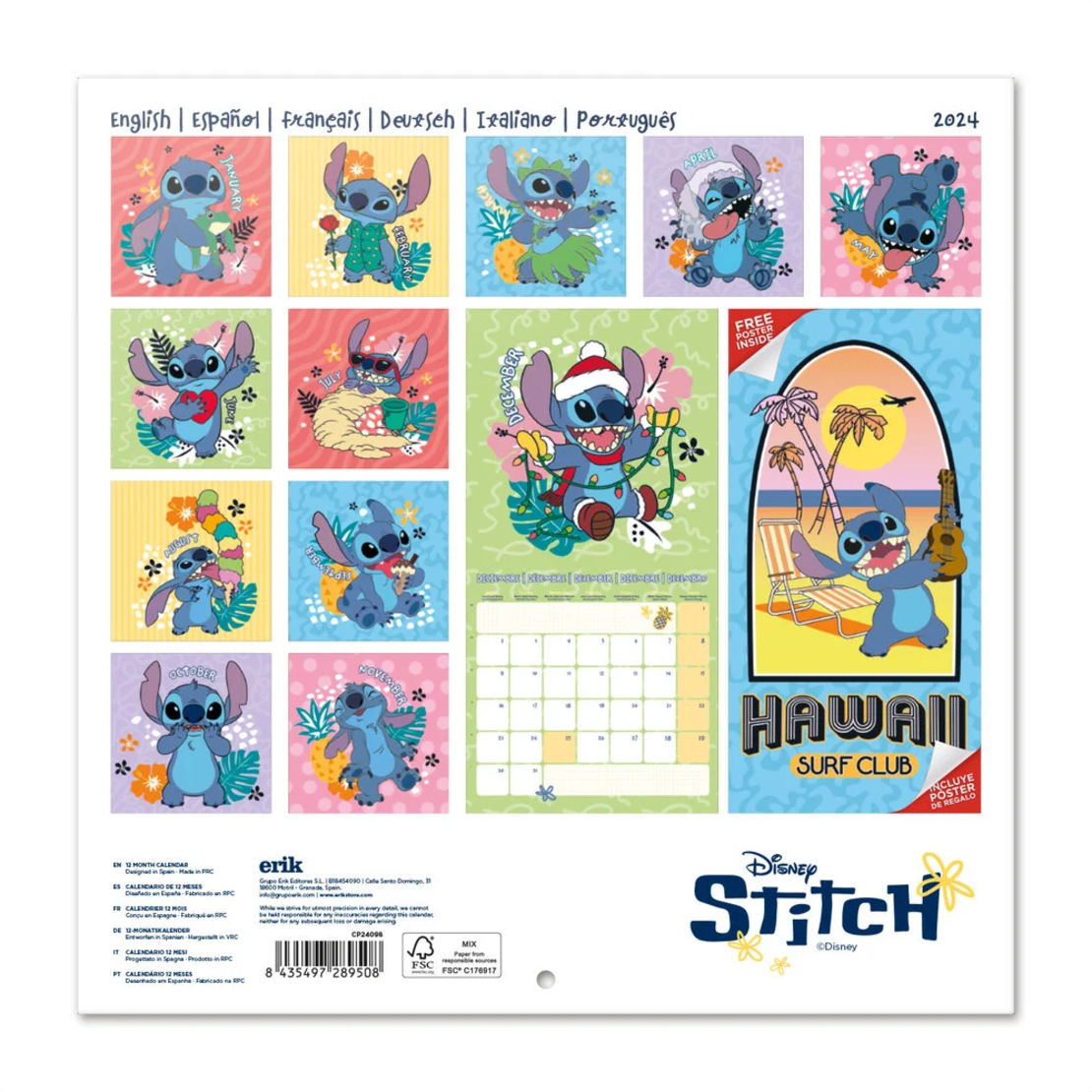 Disney Календар 2024 - Stitch