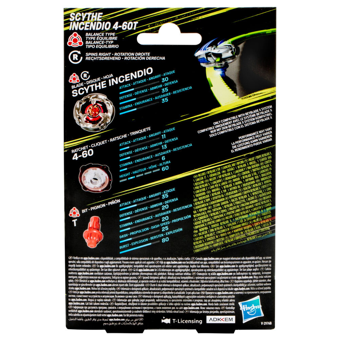 BeybladeX - Scythe Incendio 4-60T Стартов пакет