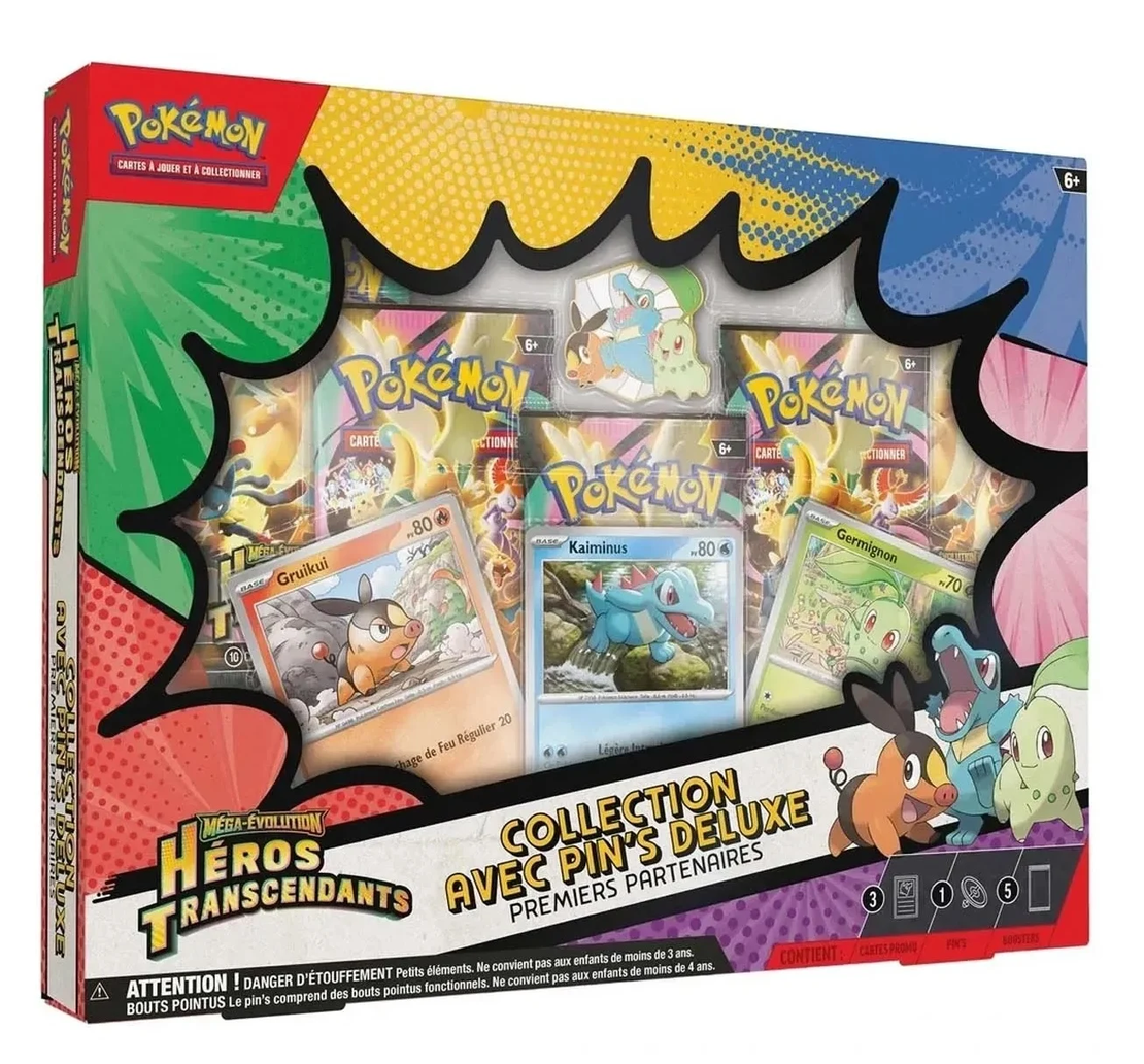 Pokemon TCG Ascended Heroes - First Partners Deluxe Pin Collection (ФРЕНСКИ ЕЗИК)