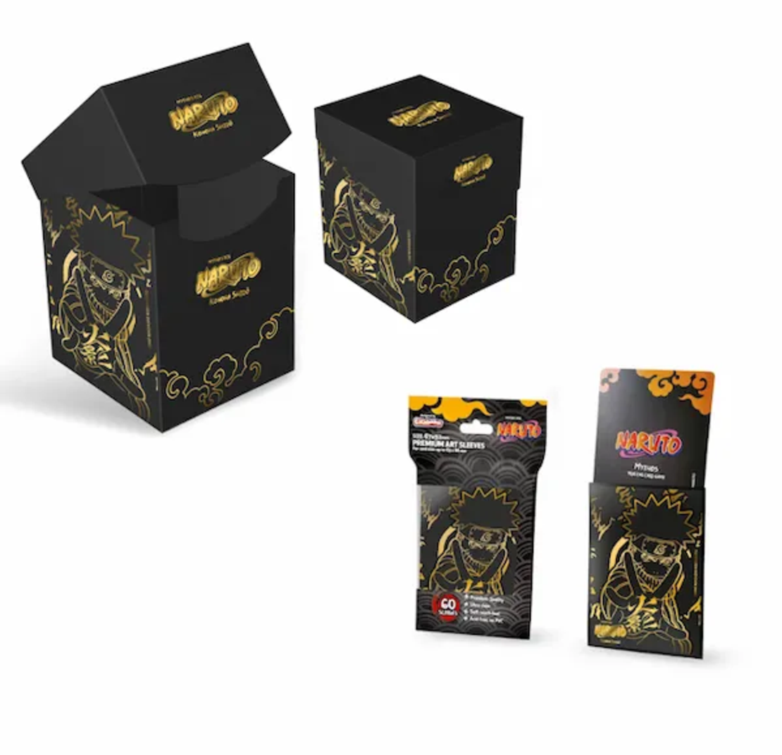 Naruto Mythos TCG - Gold Naruto (100 протектора + кутия за карти)
