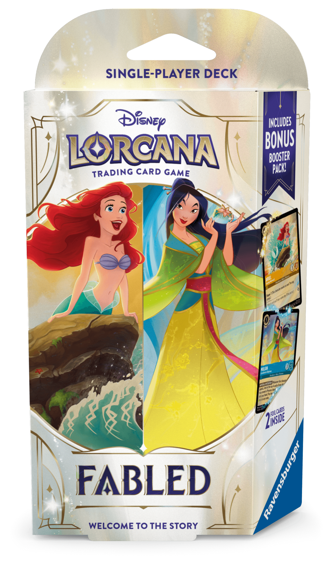 PRE-ORDER: Disney Lorcana TCG: Стартово тесте за игра - Fabled  - Ariel & Mulan