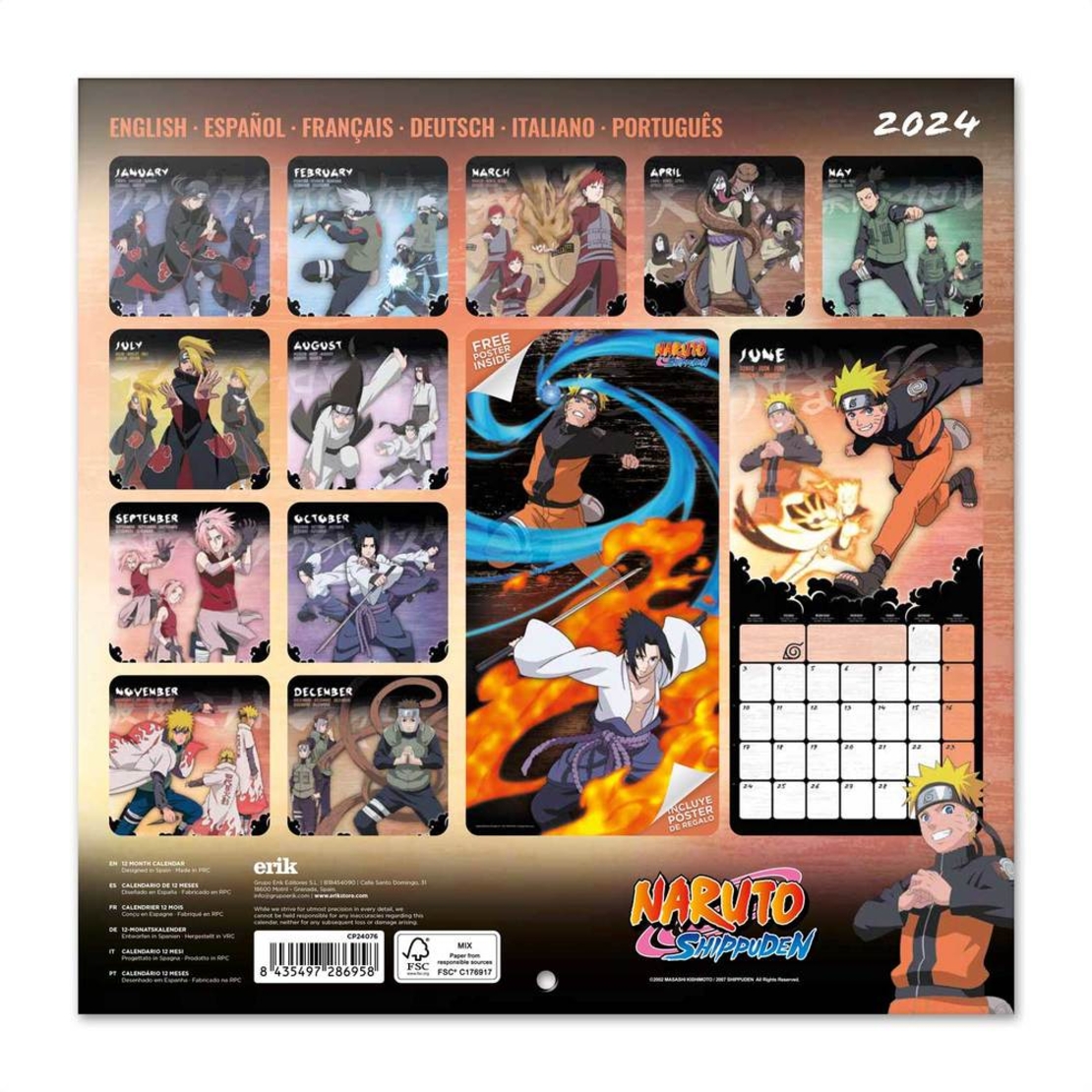 Naruto Shippuden Календар 2024