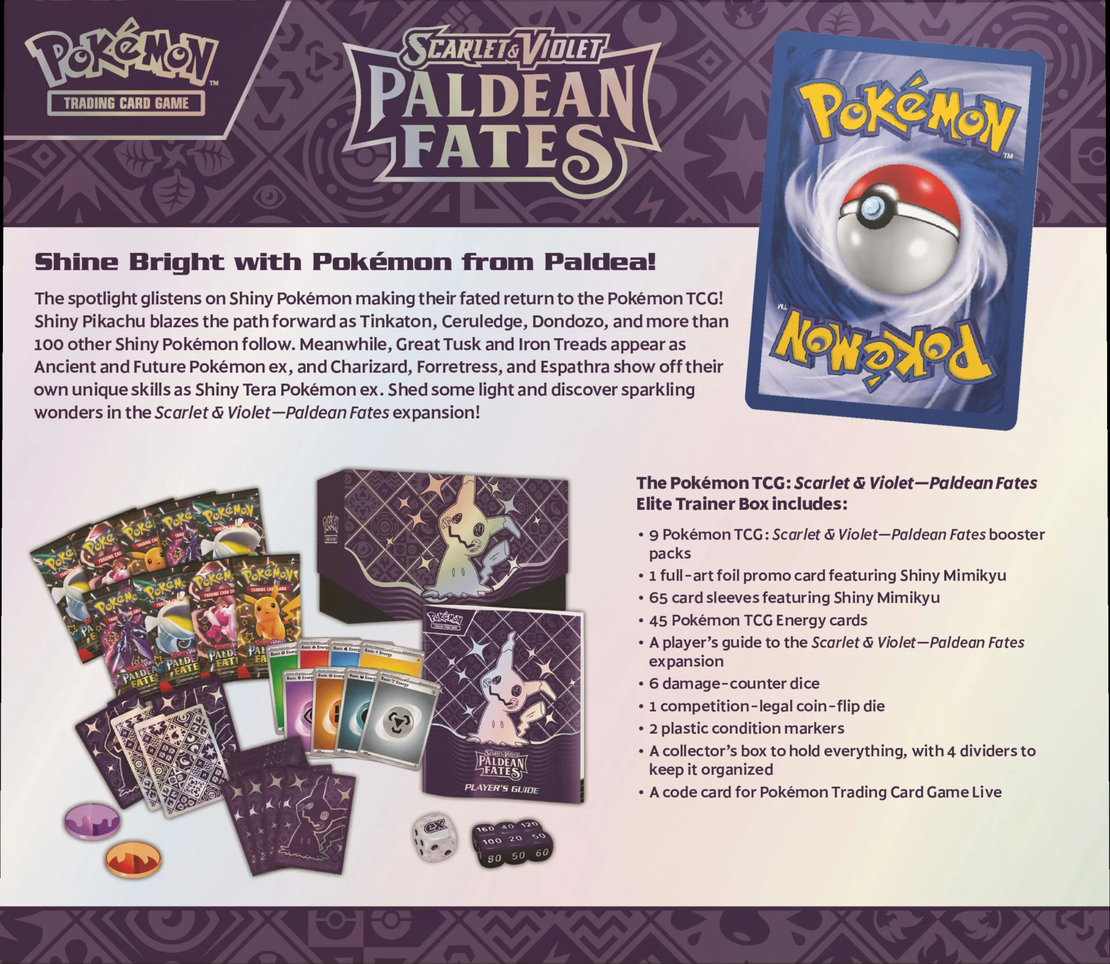 Pokemon TCG Paldean Fates Elite Trainer Box