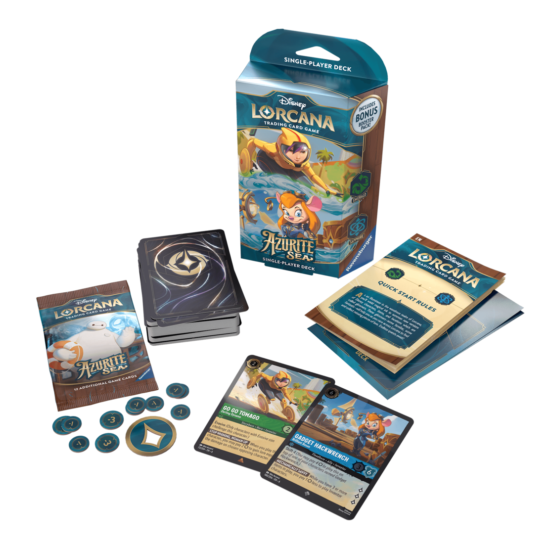 Disney Lorcana TCG: Azurite Sea – Starter Deck: Go Go Tomago & Gadget Hackwrench
