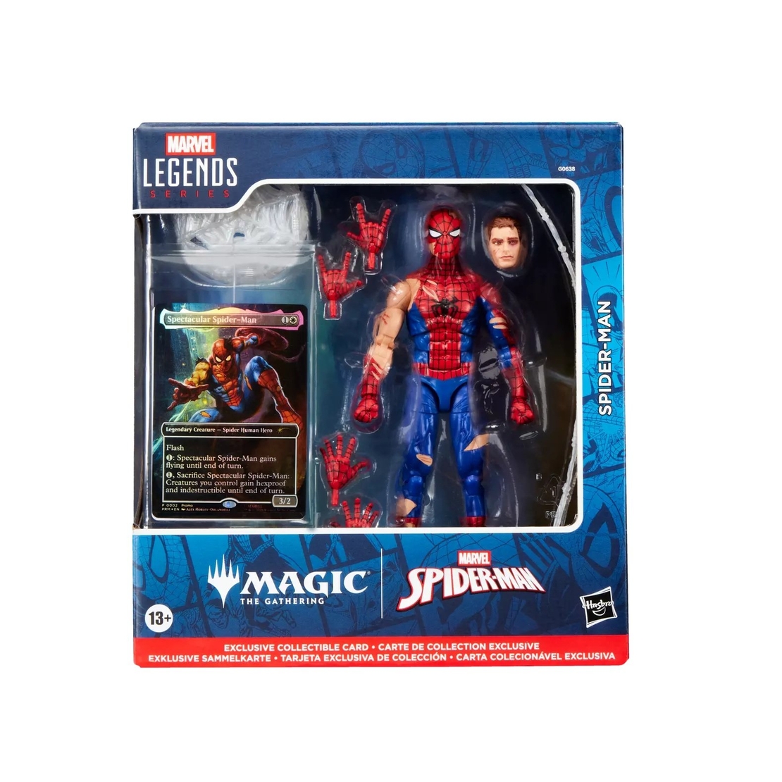 PRE-ORDER: Marvel Legends Magic: The Gathering - Battle-Damaged Spider-Man Екшън Фигурка + фойл промо карта