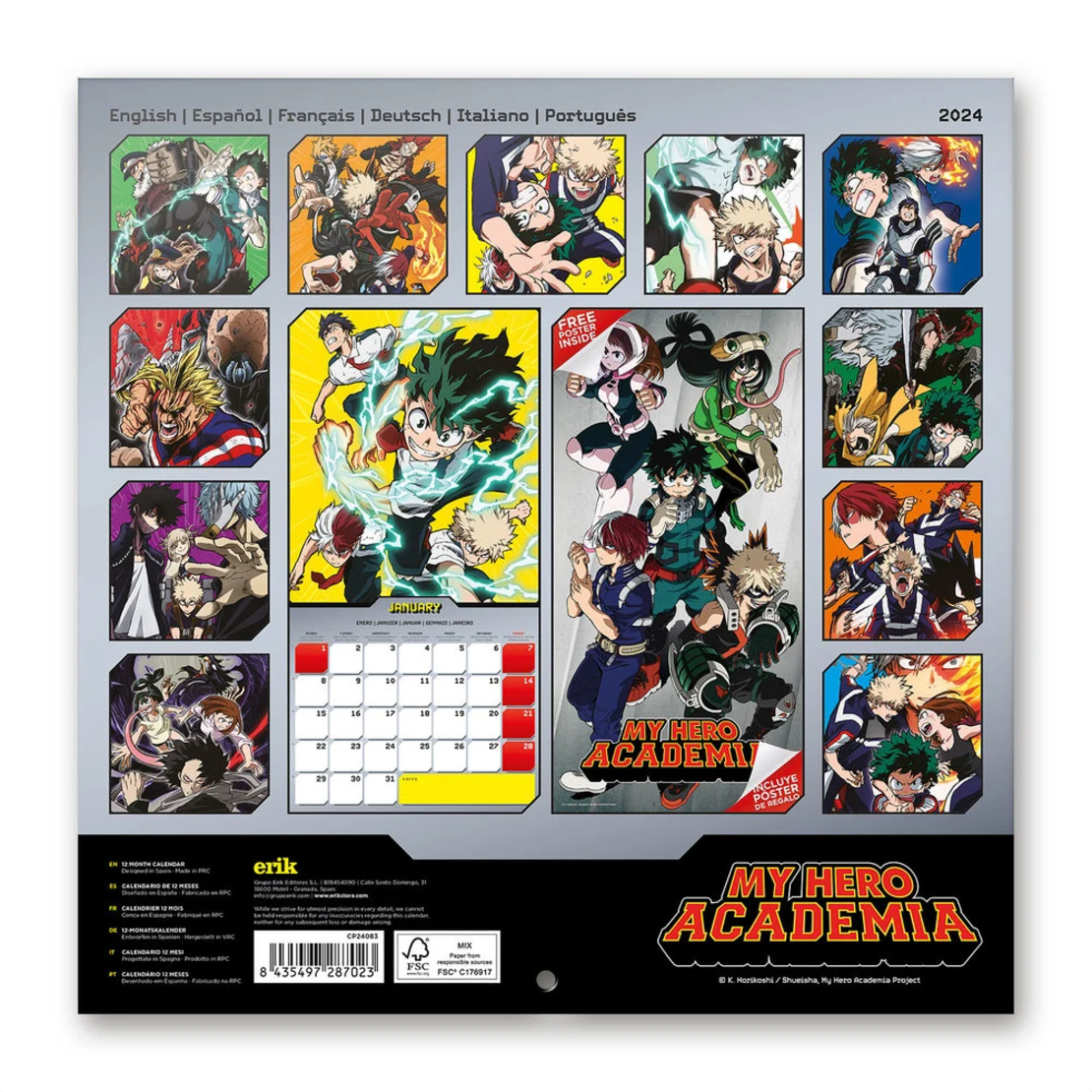 My Hero Academia Календар 2024