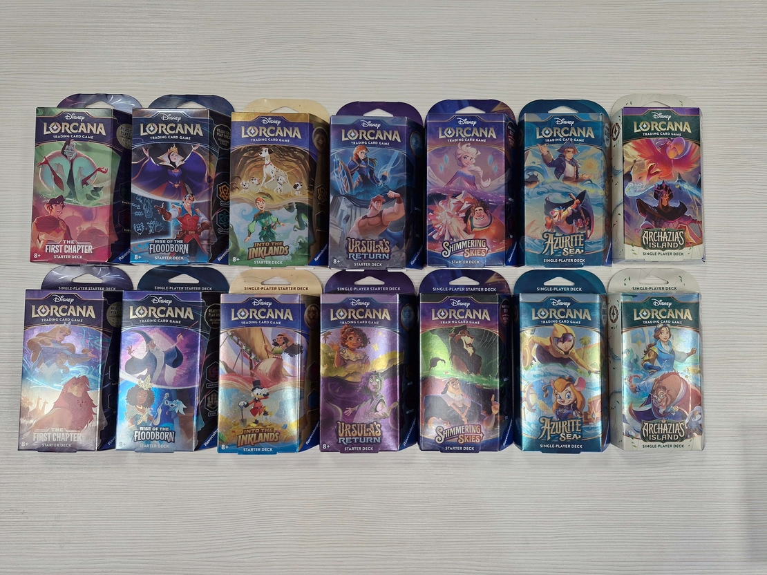Disney Lorcana TCG - ( Starter Decks Collection 1 - 7 Set)
