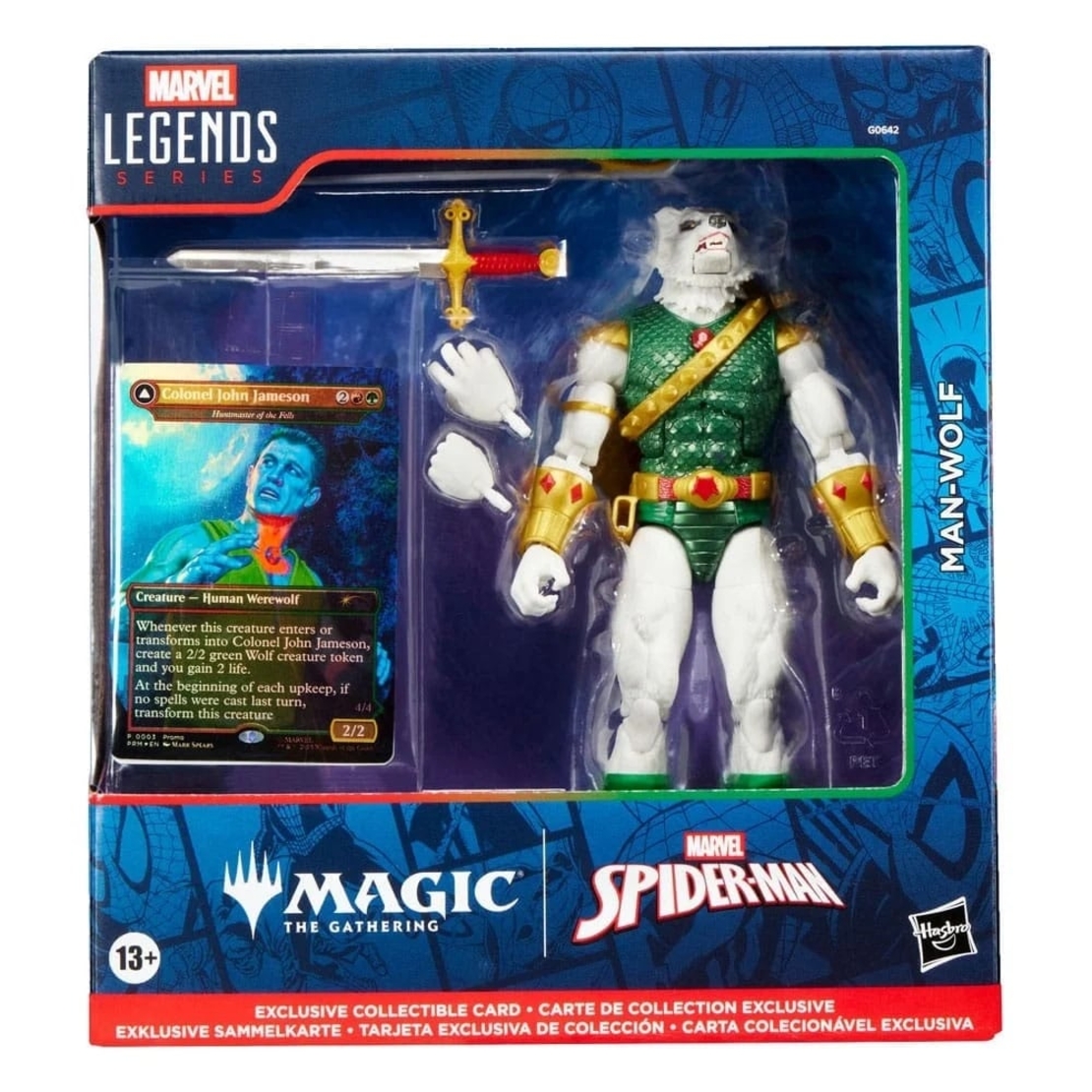 PRE-ORDER: Marvel Legends Magic: The Gathering - Man-Wolf Екшън Фигурка + фойл промо карта