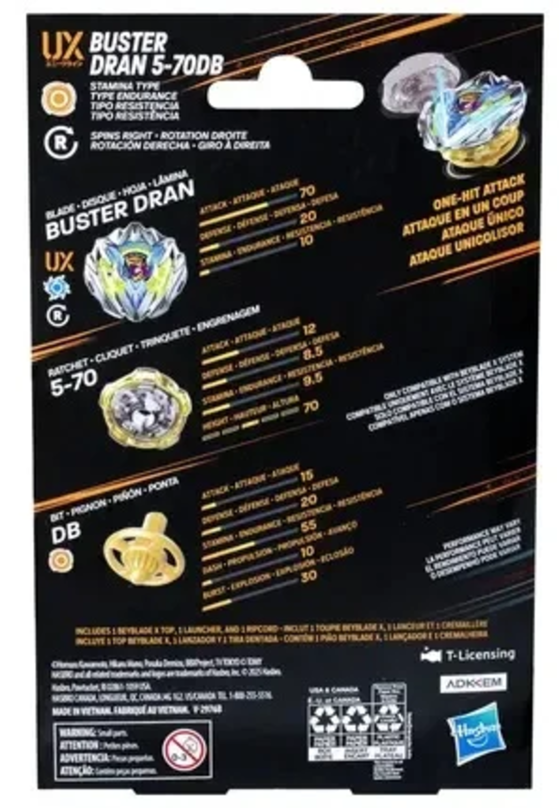 Beyblade X - Buster Dran 5-70DB UX Стартов пакет