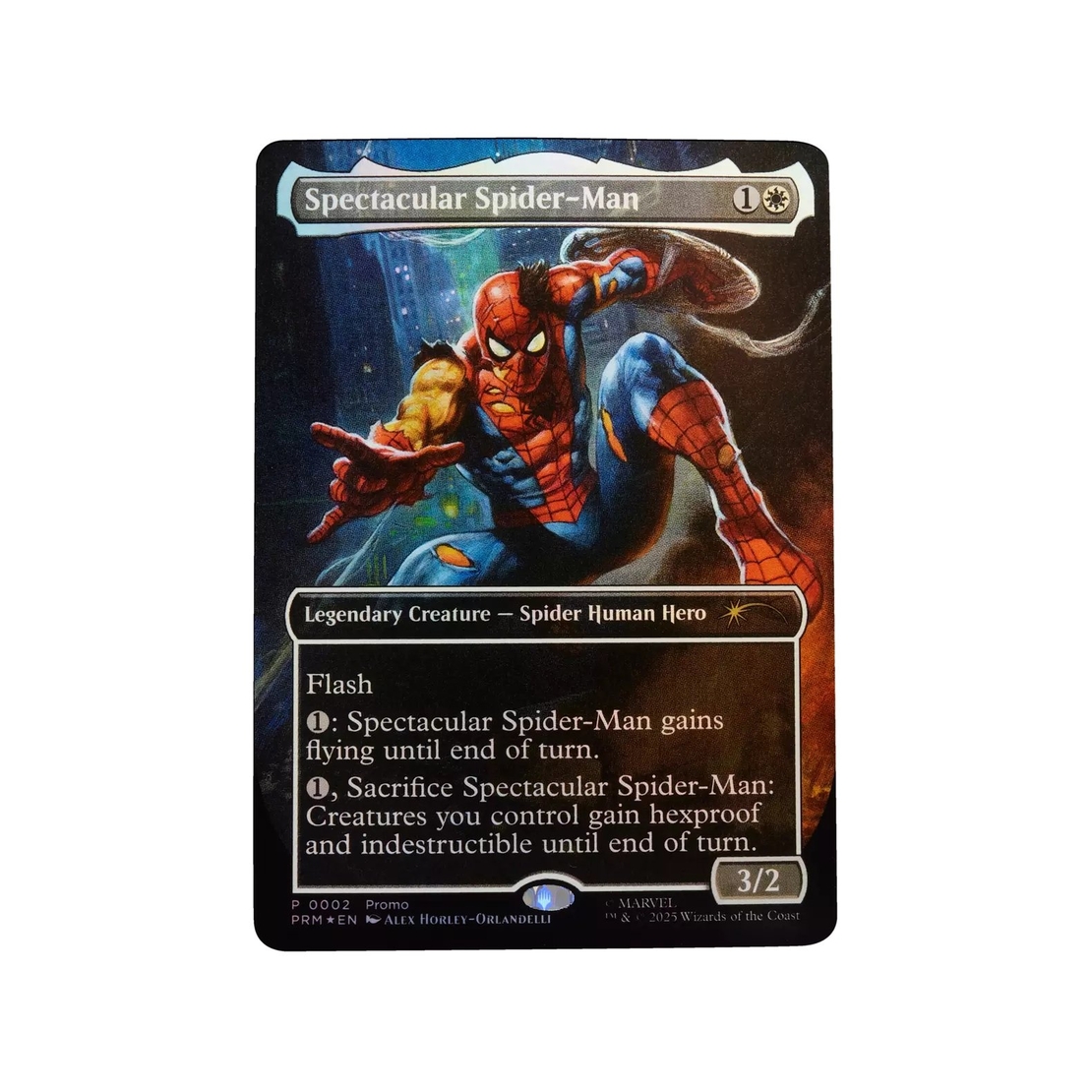 PRE-ORDER: Marvel Legends Magic: The Gathering - Battle-Damaged Spider-Man Екшън Фигурка + фойл промо карта