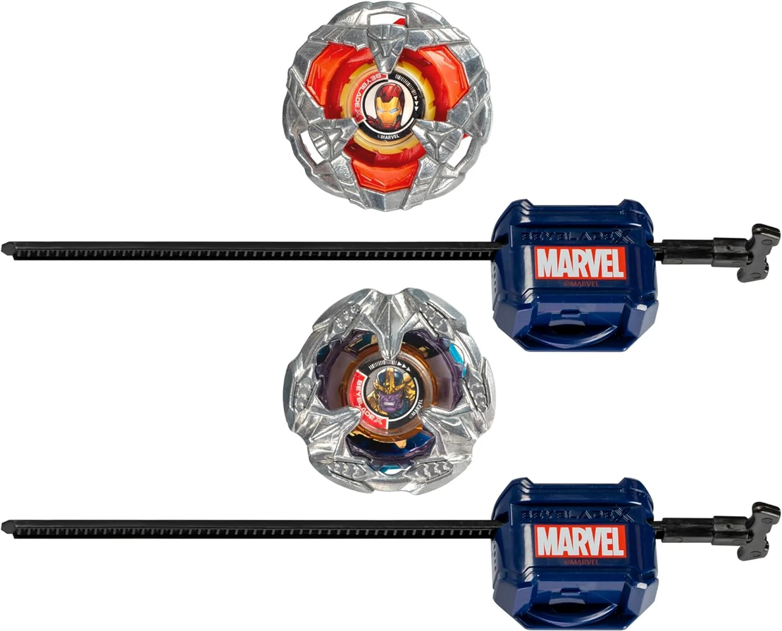 Beyblade X Marvel- Iron Man 4-80B & Thanos 4-60P Двоен Пакет