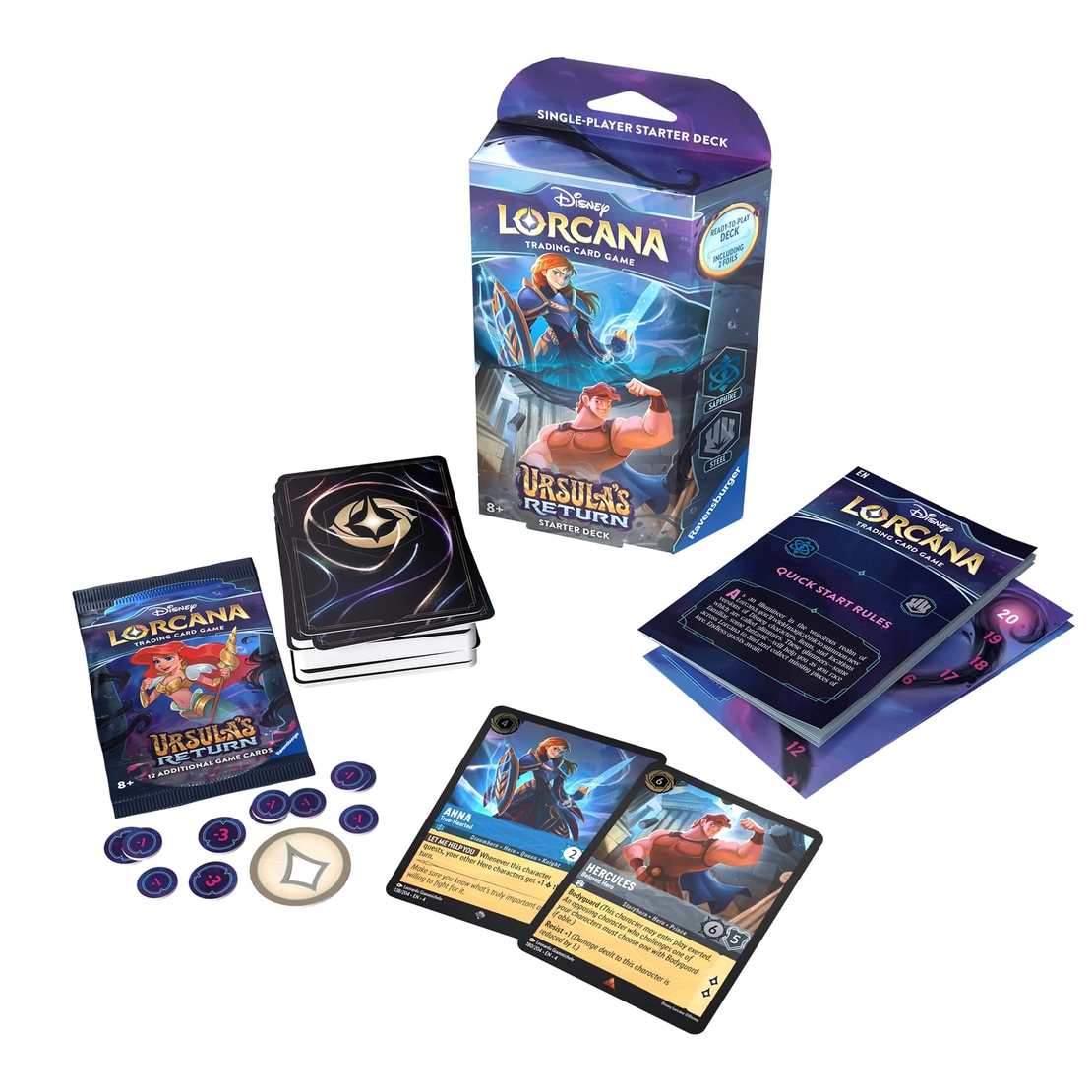 Disney Lorcana TCG: Стартово тесте за игра - Ursula's Return - Anna & Hercules