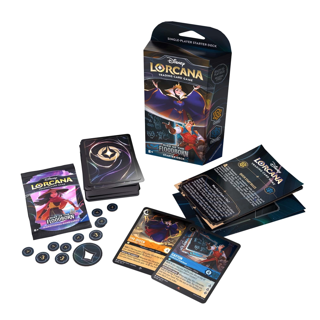 Disney Lorcana TCG: Стартово тесте за игра - Rise of the Floodborn The Queen & Gaston