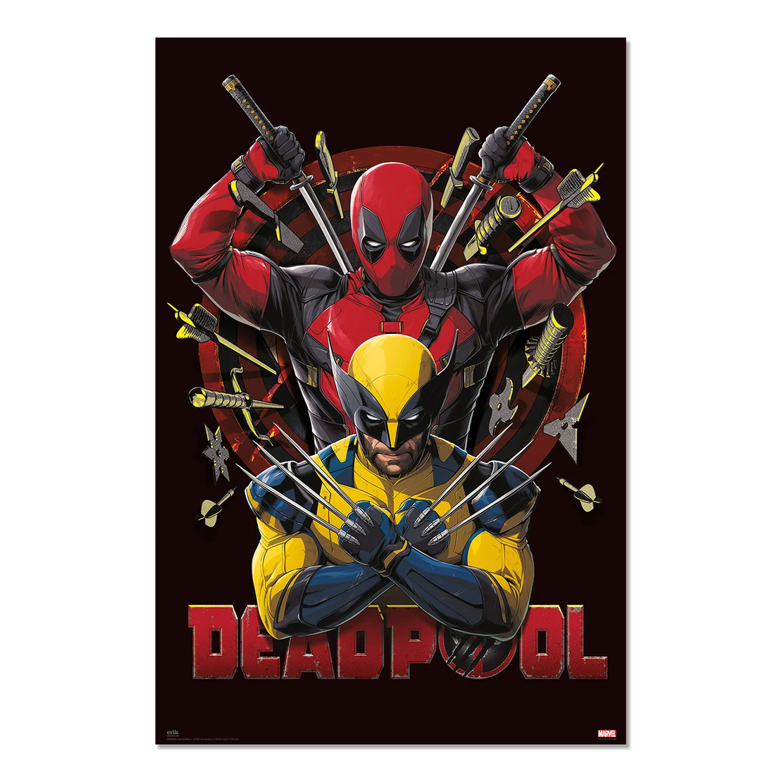 Deadpool & Wolverine Голям Плакат - Fight