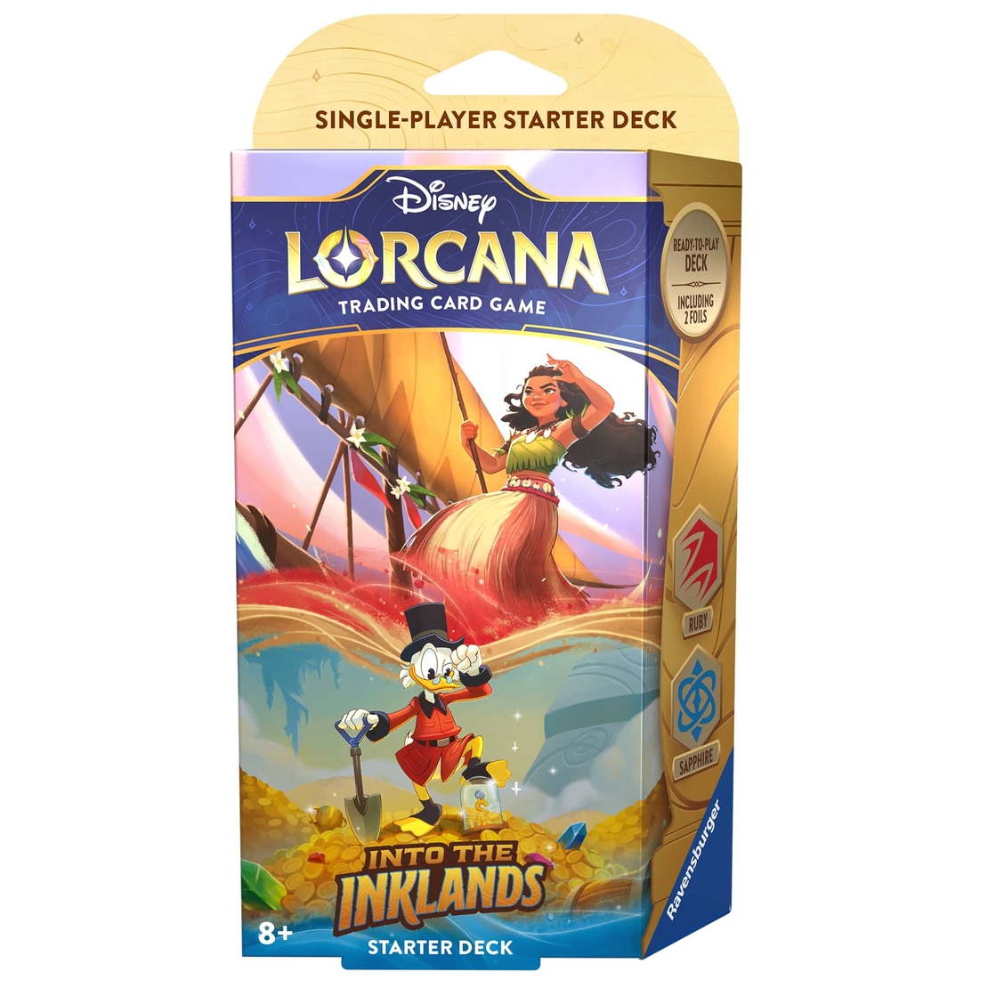 Disney Lorcana TCG: Стартово тесте за игра - Into the Inklands - Moana & Scrooge McDuck