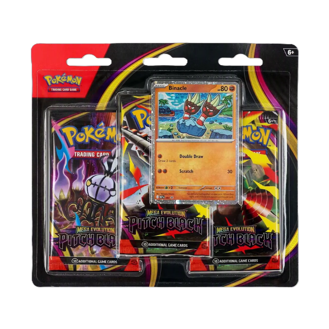 Pokemon TCG: Mega Evolution - Pitch Black - 3 pack Blister (ФРЕНСКИ ЕЗИК)