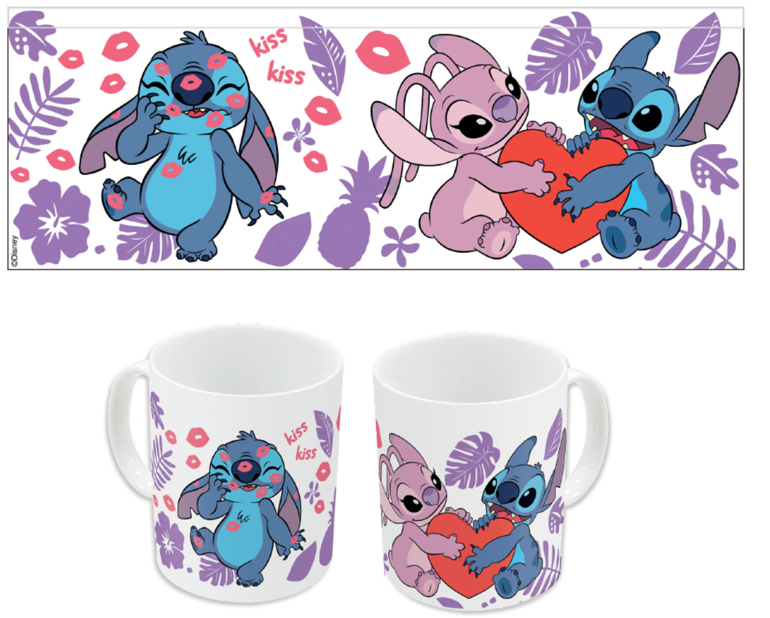 Stitch & Angel - Love Керамична Чаша