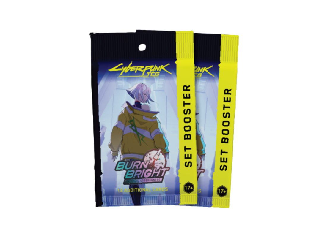 PRE-ORDER: Cyberpunk TCG – Edgerunners Burn Bright Бустер кутия (24 бустера)