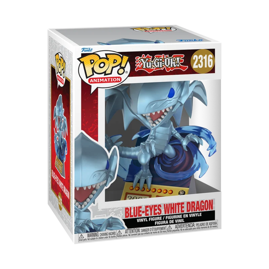 PRE-ORDER: Funko POP Premium Yu-Gi-Oh -  Blue-eyes white dragon (Card) Фигурка