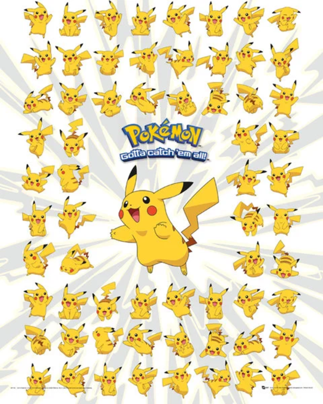 Pokemon Малък Плакат - Pikachu