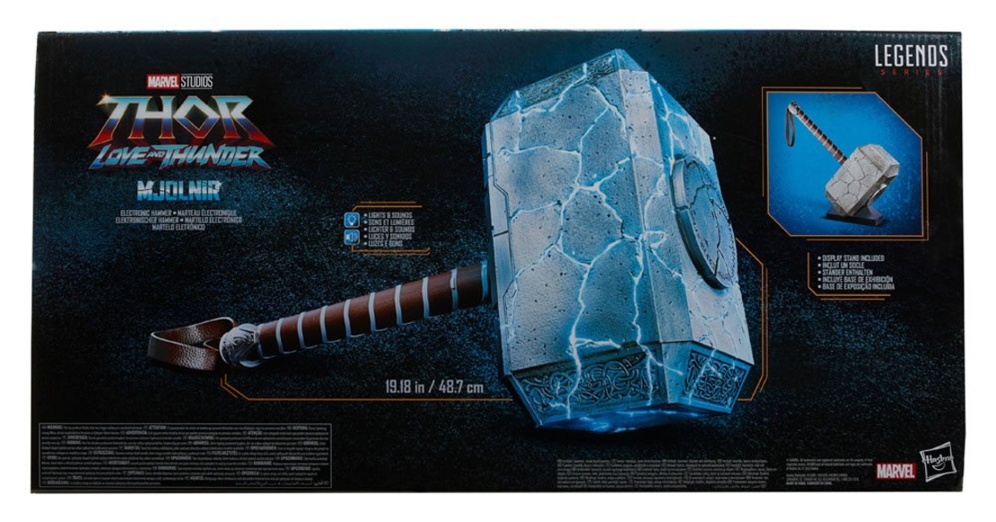 Thor: Love and Thunder Marvel Legends 1/1 Mighty Thor Mjolnir Premium Electronic Roleplay Hammer