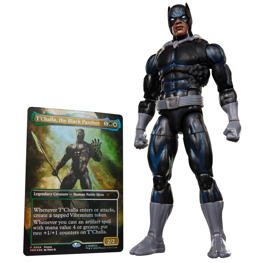 Marvel Legends Super Heroes MTG - Black Panther Екшън Фигурка + фойл промо карта