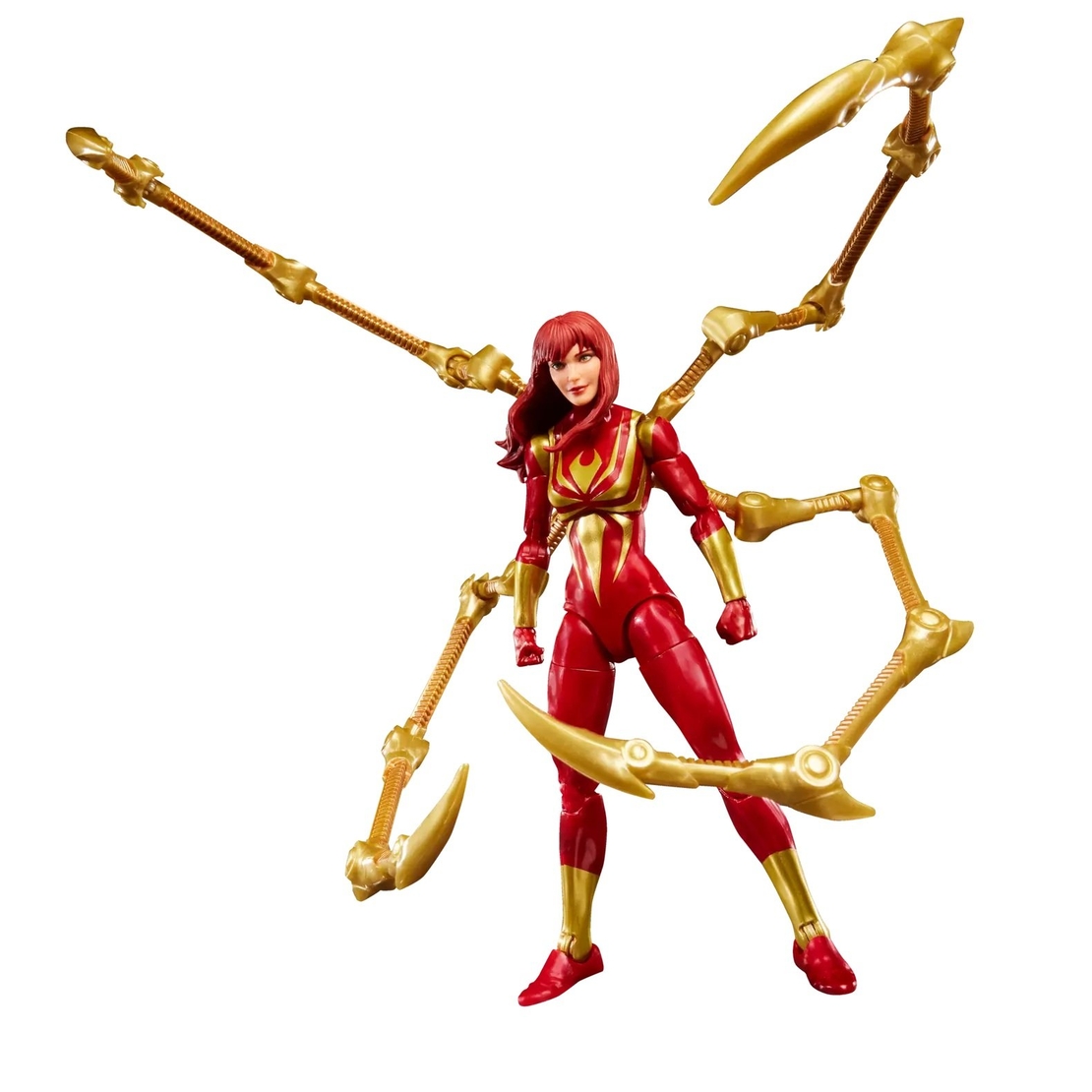 PRE-ORDER: Marvel Legends Magic: The Gathering - Mary Jane Watson (Iron Spider) Екшън Фигурка + фойл промо карта
