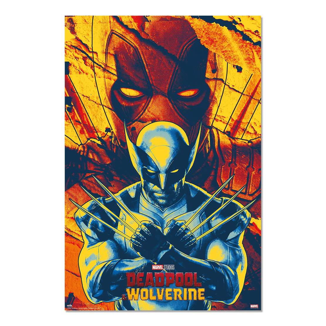 Deadpool & Wolverine Голям Плакат - Retro