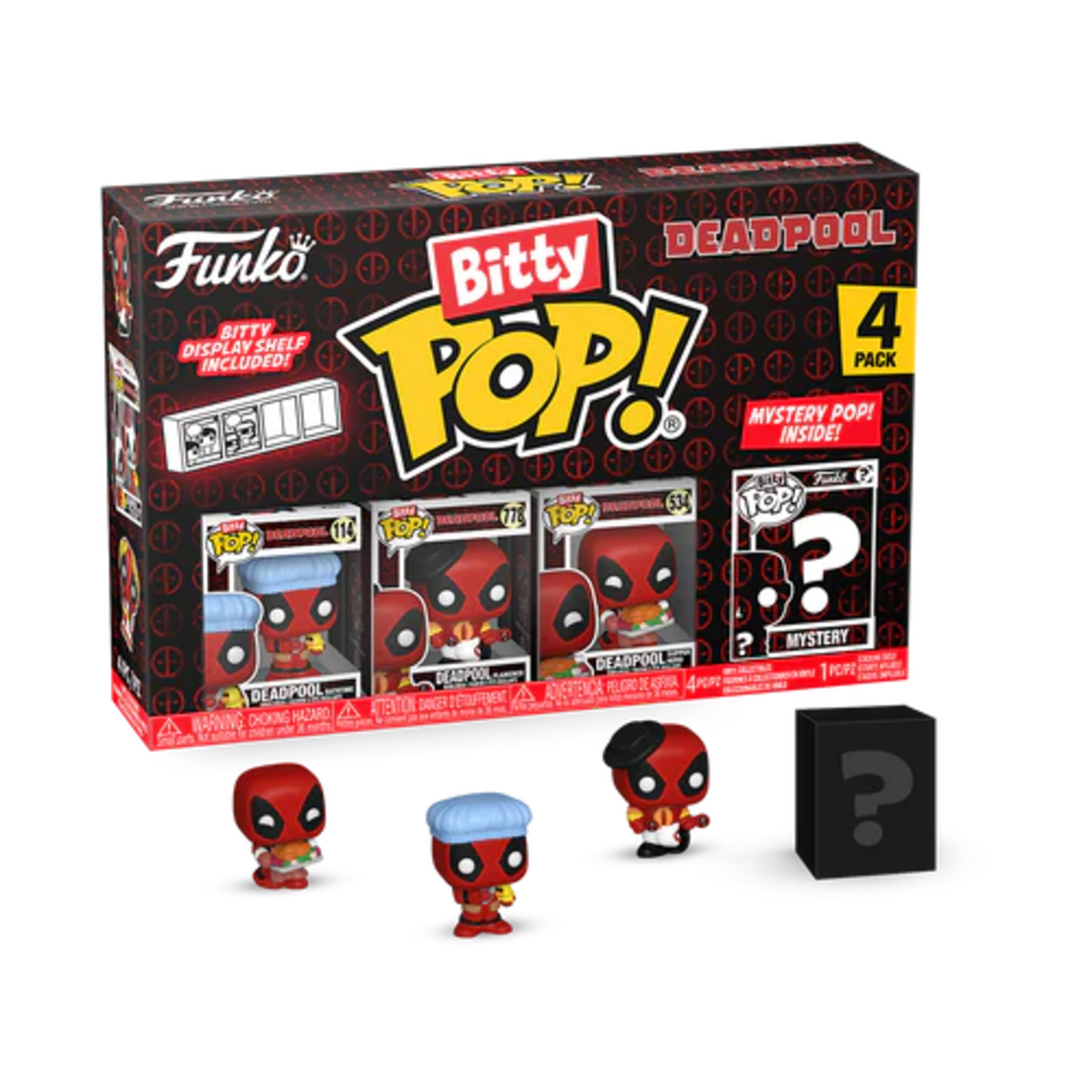 Deadpool - Bitty Pop 4 Pack 2.5cm комплект мини фигурки