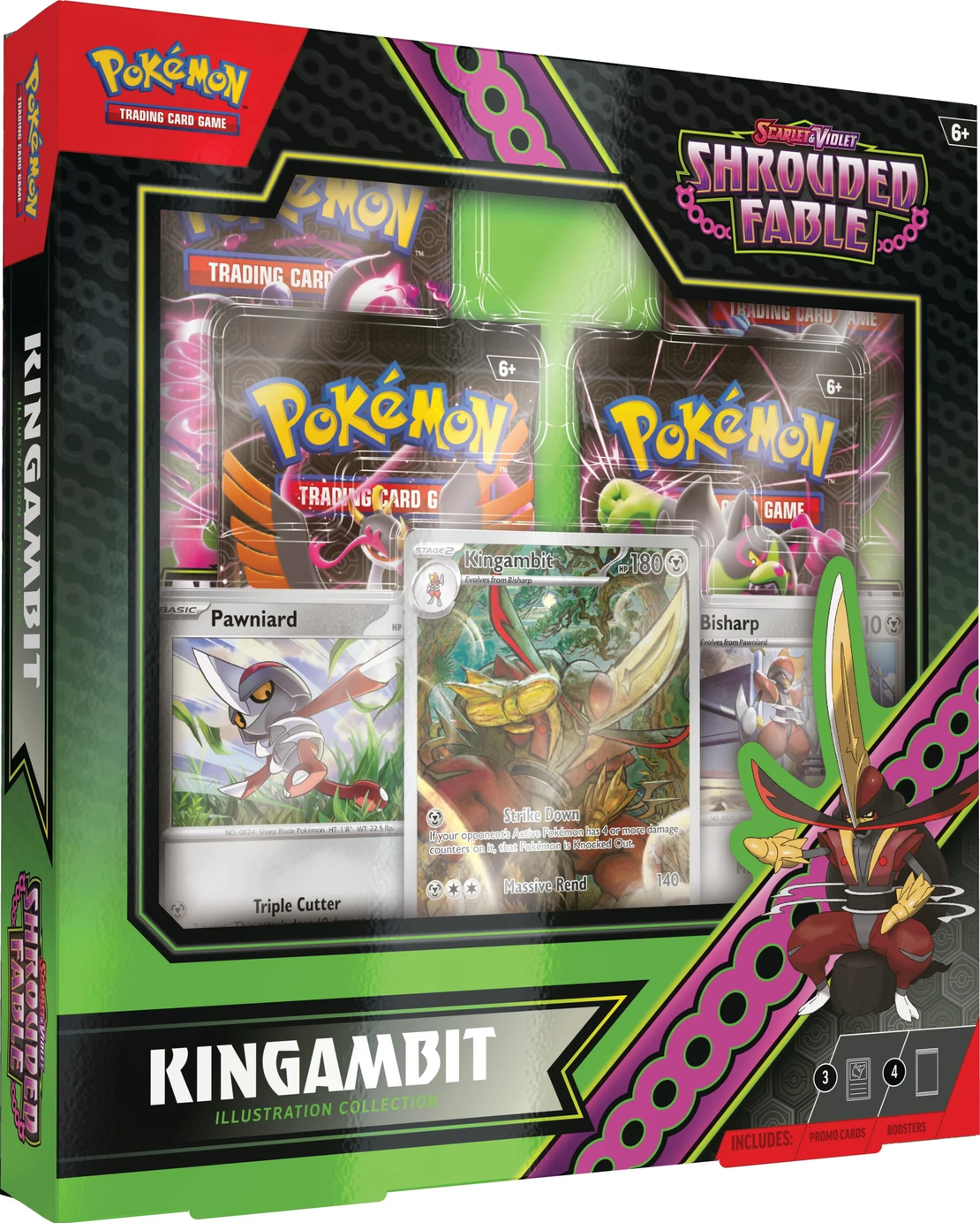 Pokemon TCG Scarlet & Violet 6.5 Shrouded Fable - Kingambit Illustration Collection