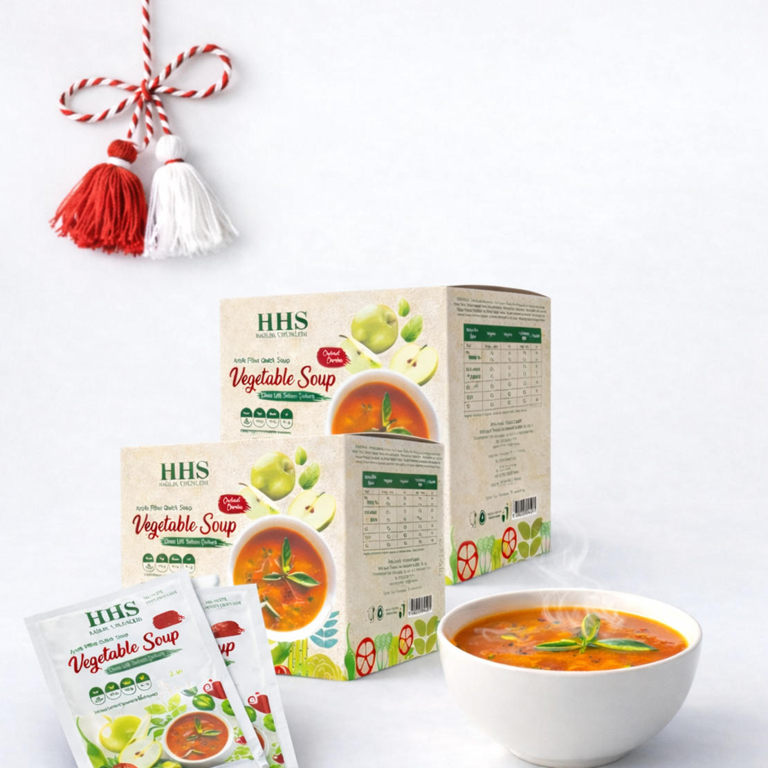 2 х HHS Диетична Зеленчукова супа с ябълкови фибри - 36 калории - 20 бр. в кутия