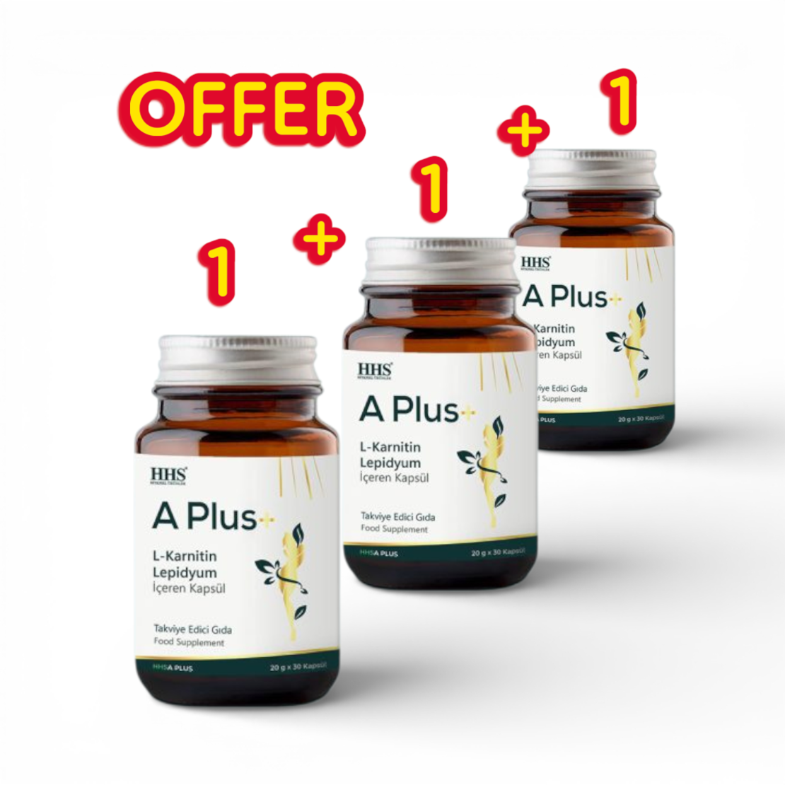 3 х HHS A PLUS+ L-CARNITINE LEPIDIUM