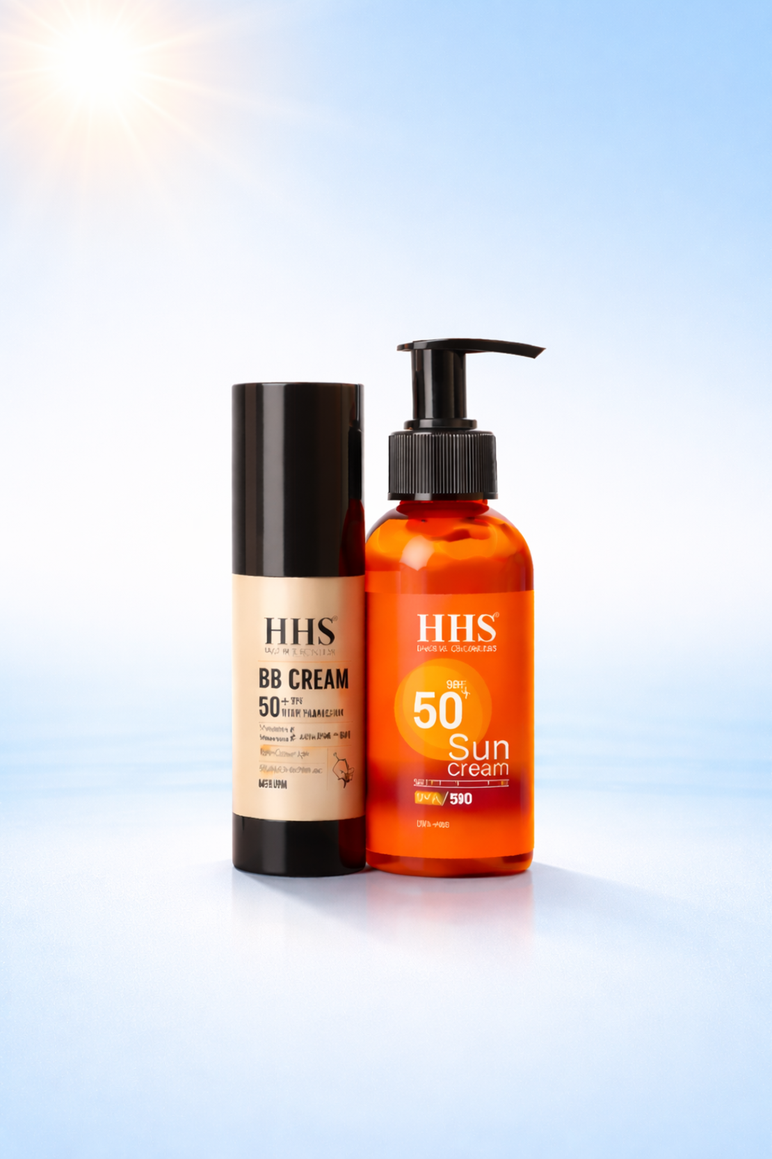 HHS BB крем SPF 50+ + HHS слънцезащитен крем SPF 50 – двойна защита и естествен тен