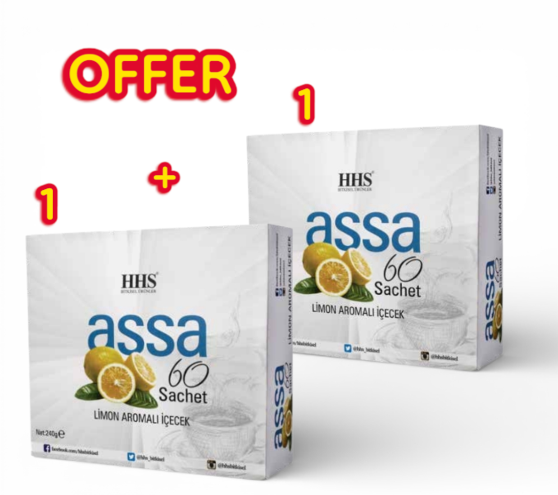 2 X HHS ASSA60 Herbal tea for weight loss 60 soluble sachets