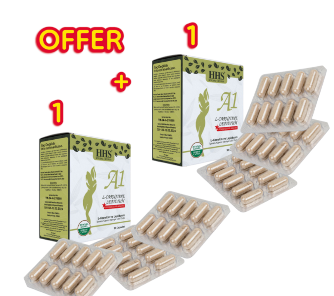 2 X HHS A1 Herbal Weight Loss Capsule - Blister -1 PACKAGE 30 CAPSULES - Copy 0