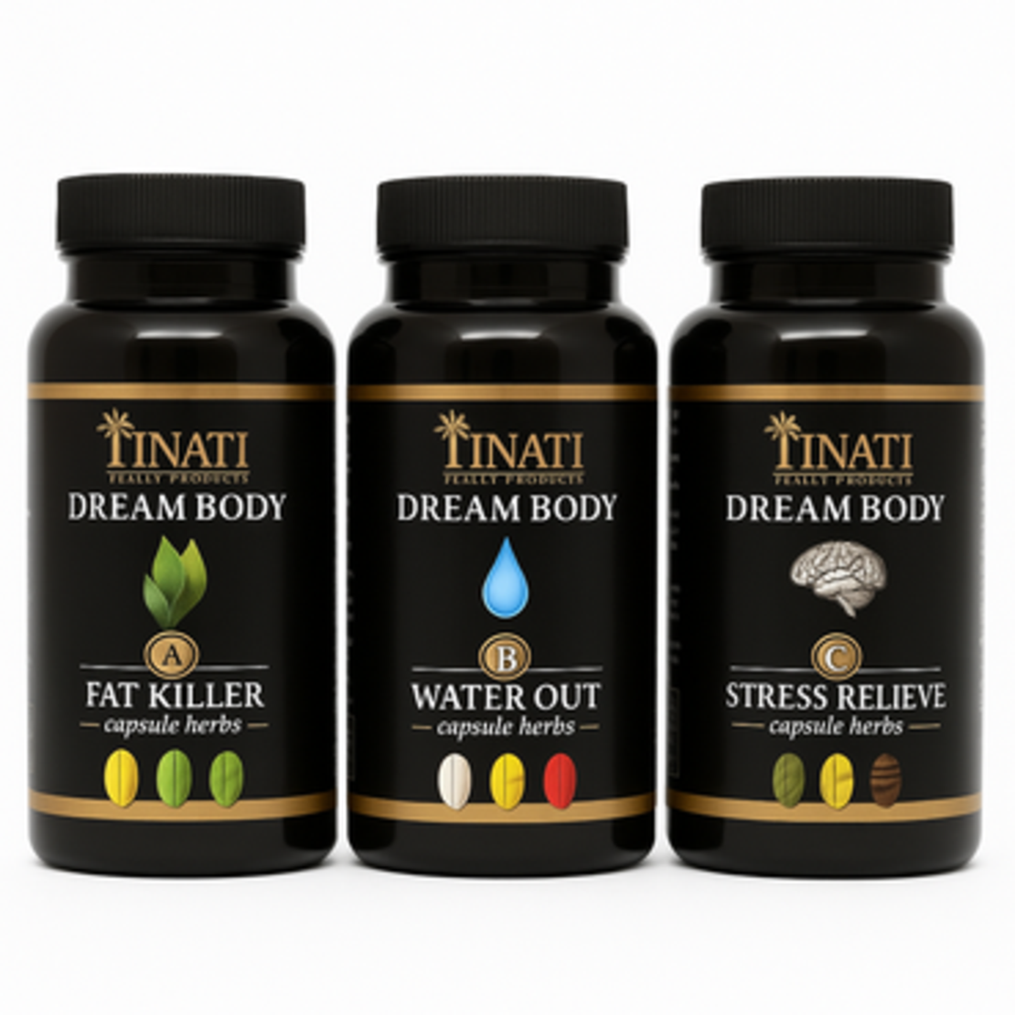 TINATI КОМПЛЕКТ DREAM BODY – FAT KILLER + WATER OUT + STRESS RELIEF